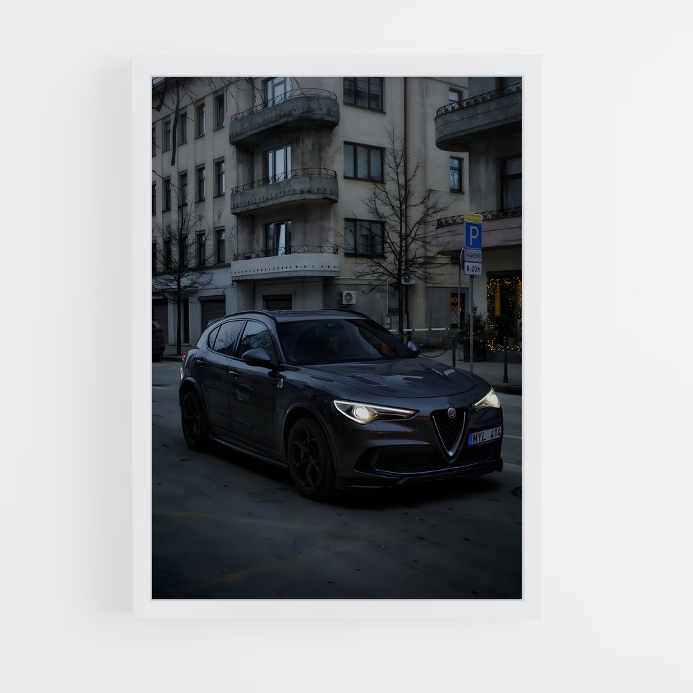 Poster Stelvio Noir – affiche Alfa Romeo (vue 3)